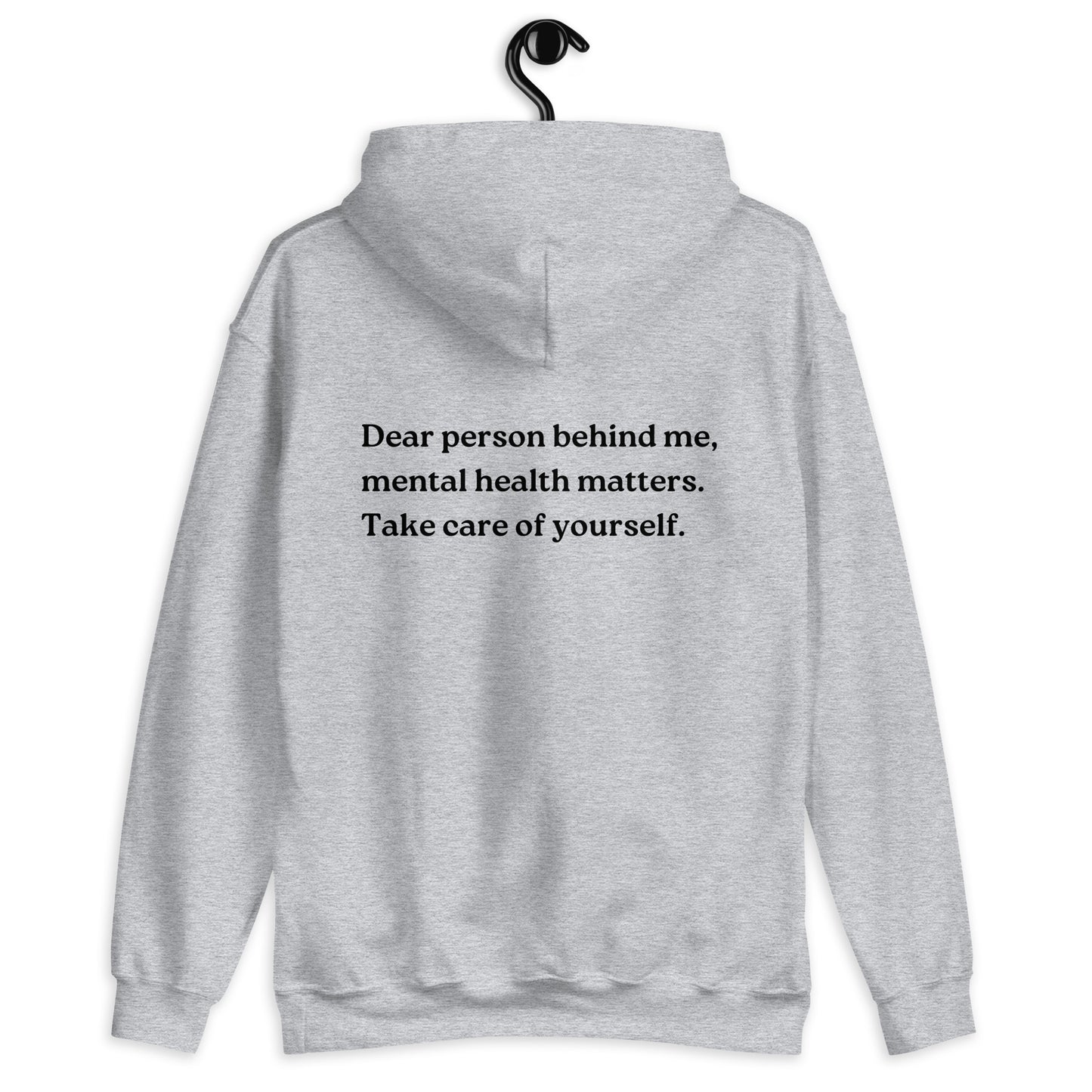 mental health matters grey hoodie