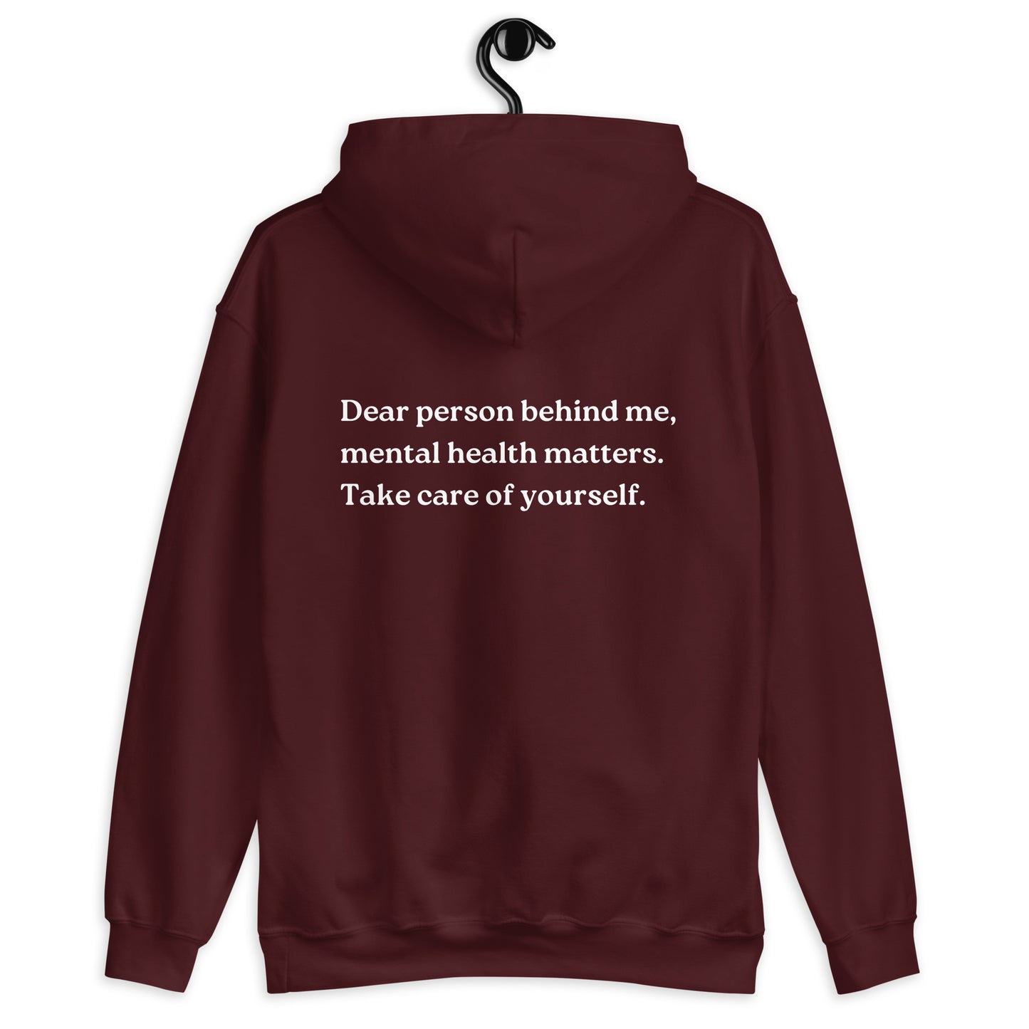 mental health matters maroon hoodie
