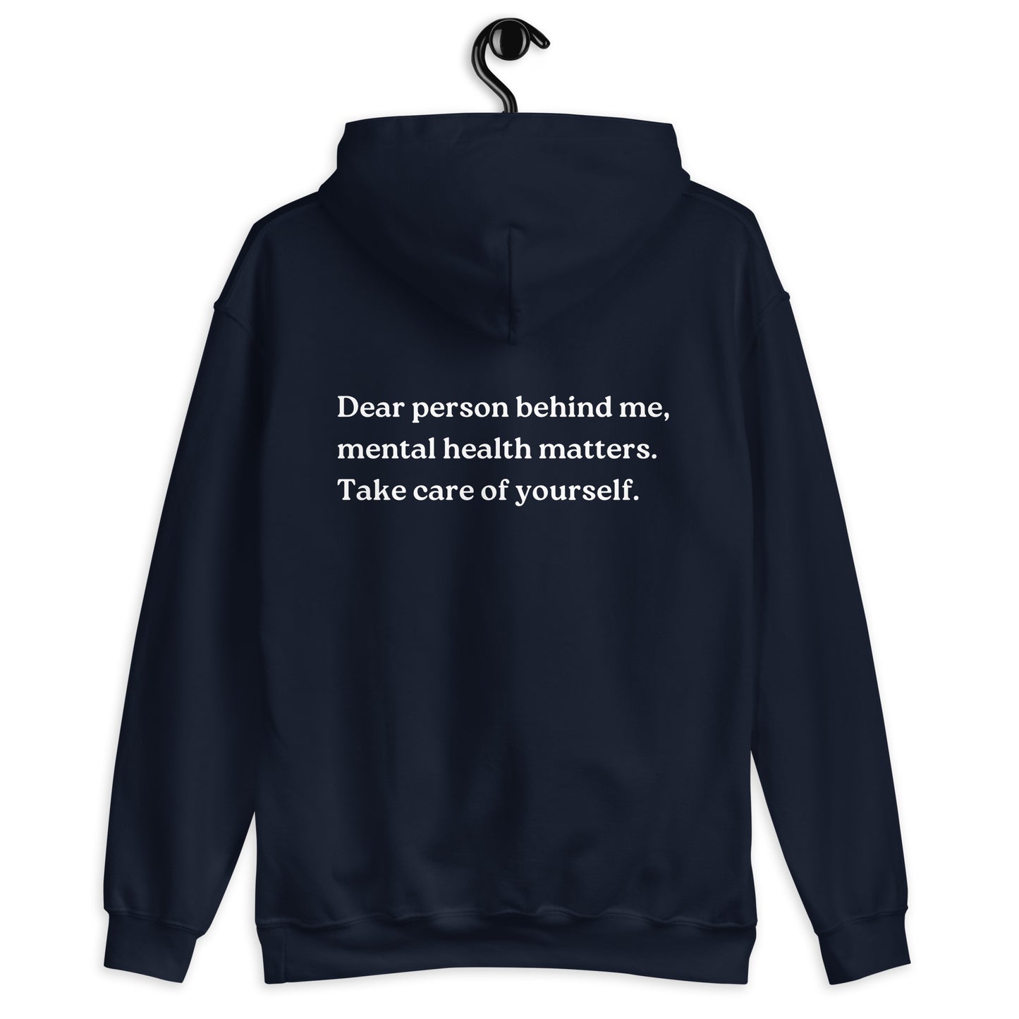 mental health matters navy hoodie