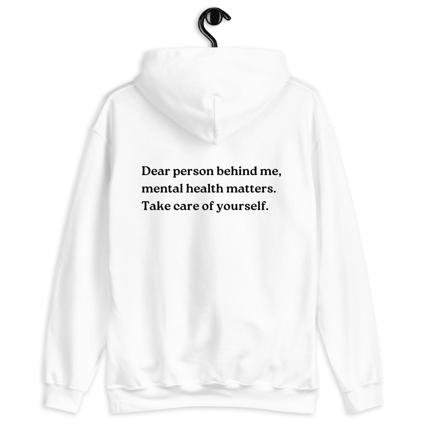 mental health matters white hoodie