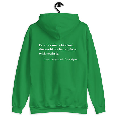 dear person behind me hoodie irish green