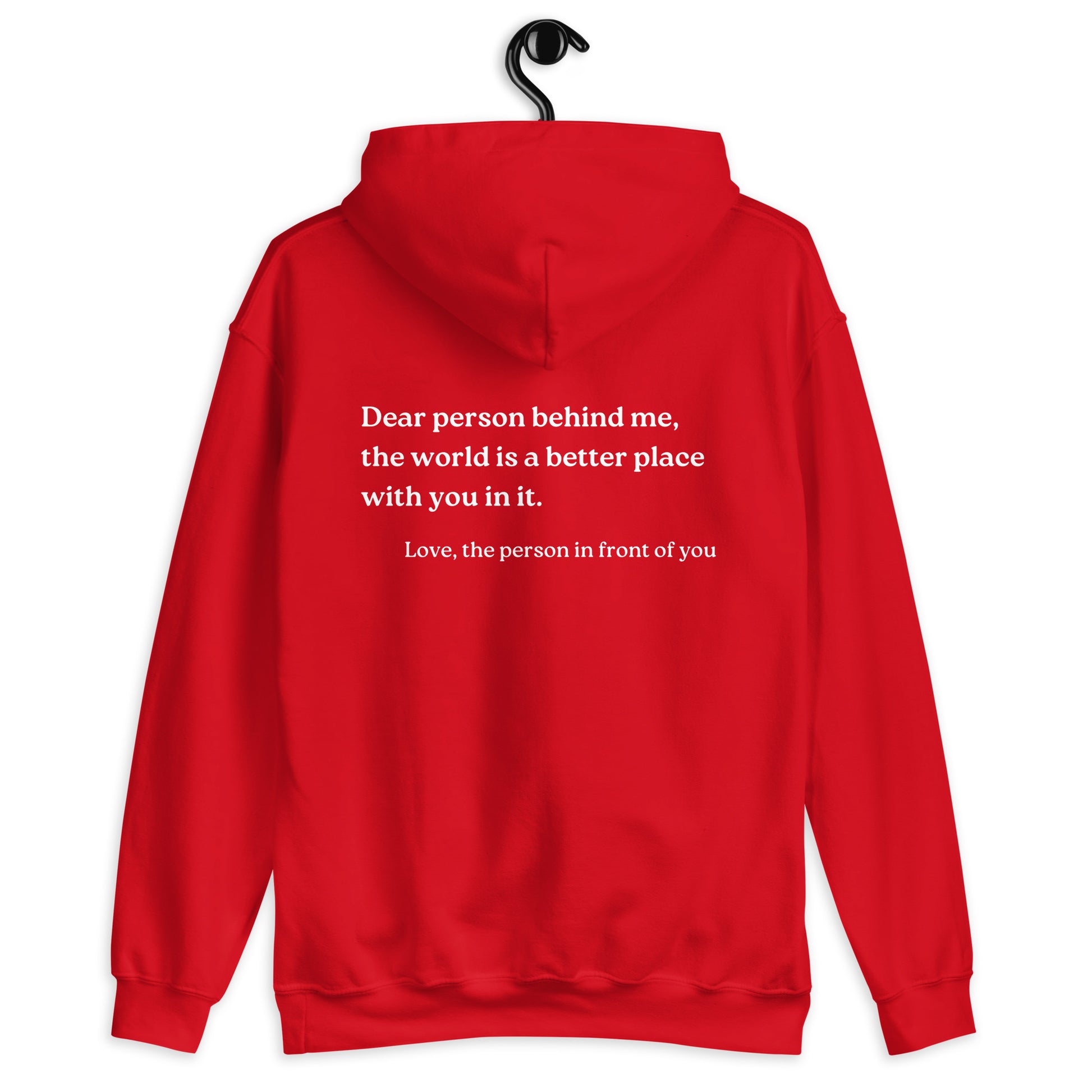 dear person behind me hoodie red