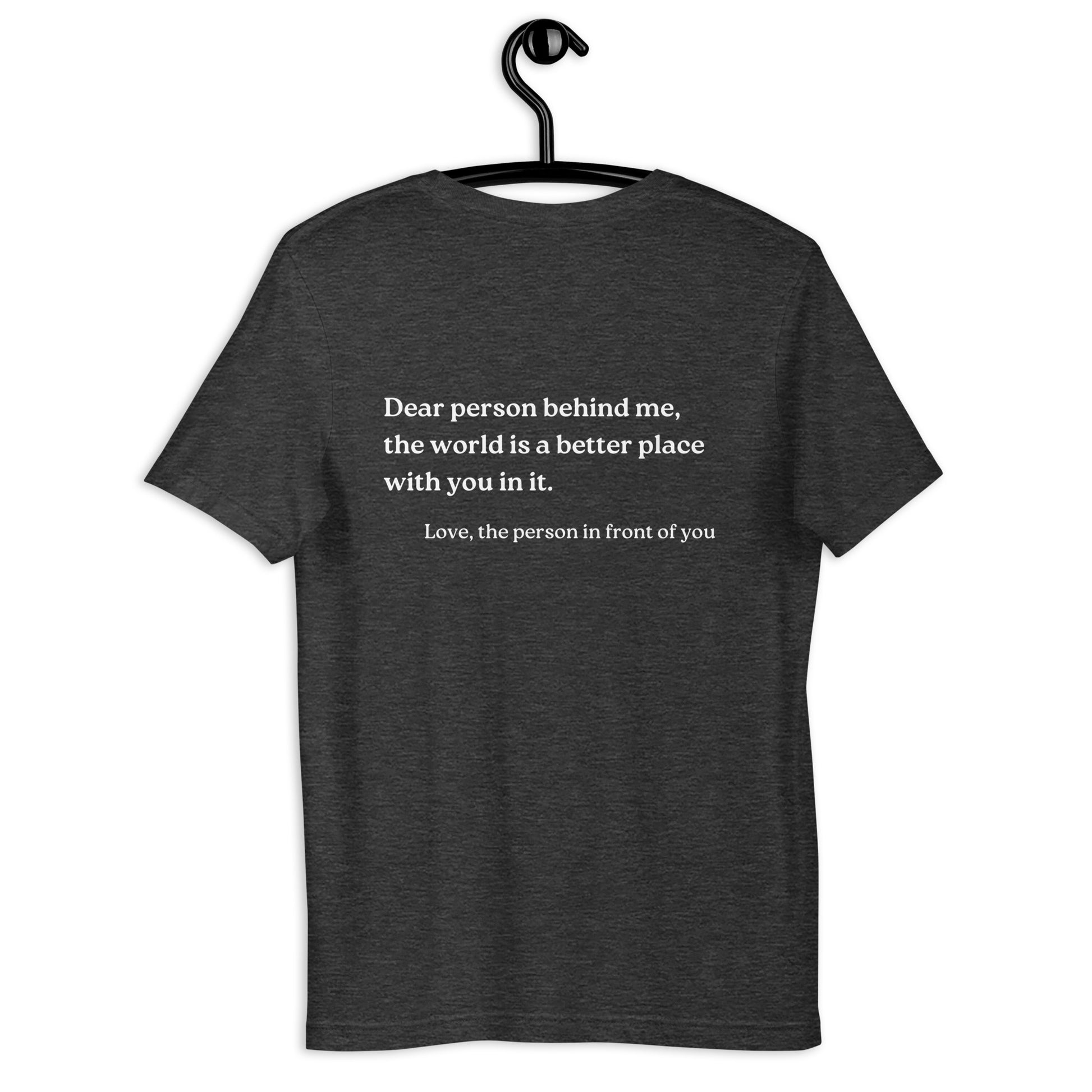 dear person behind me shirt dark grey heather