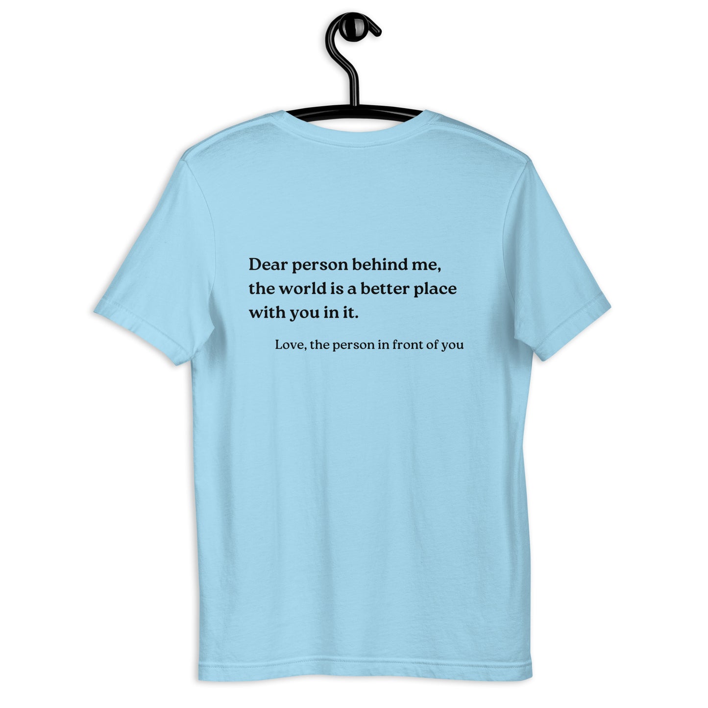 dear person behind me shirt ocean blue