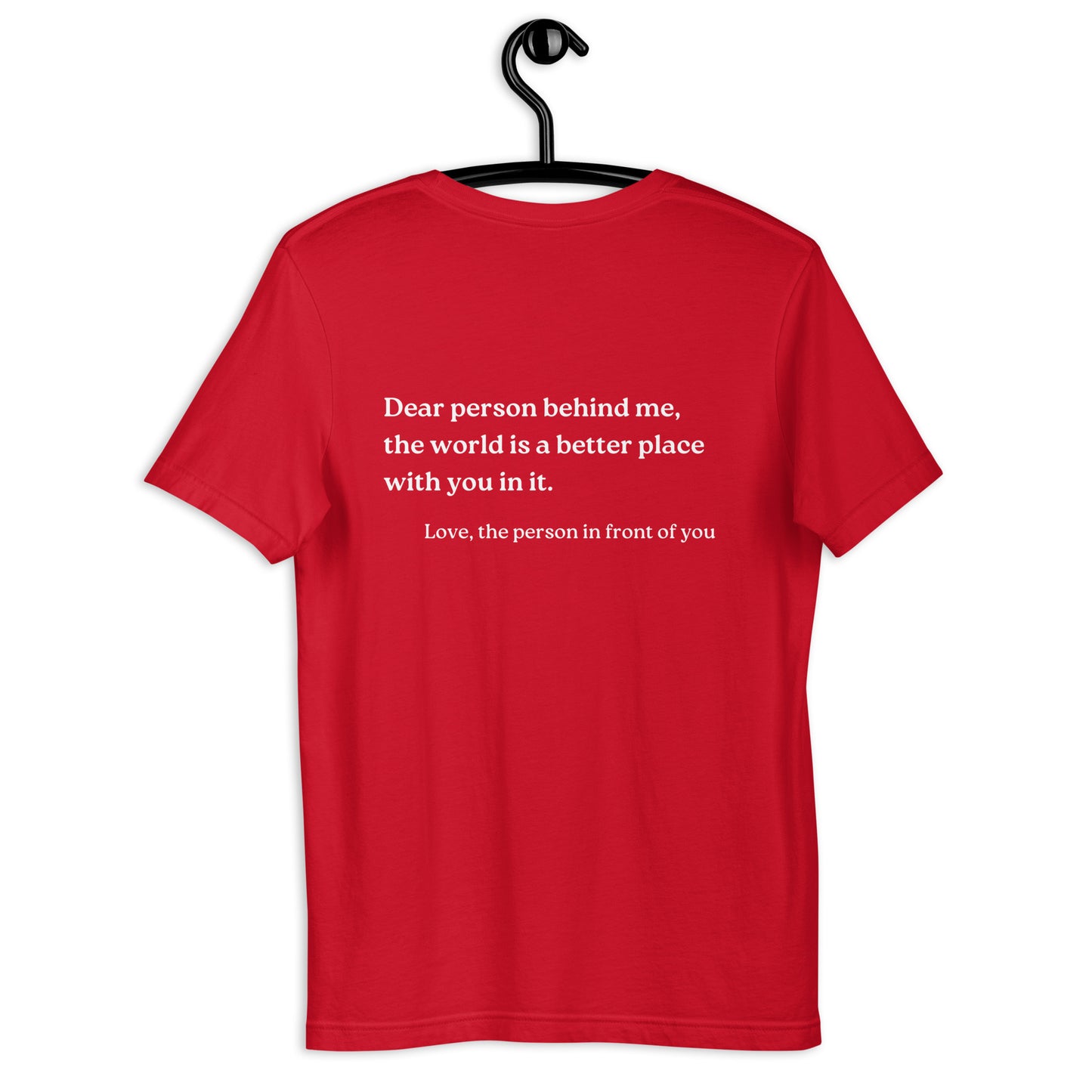 dear person behind me shirt red