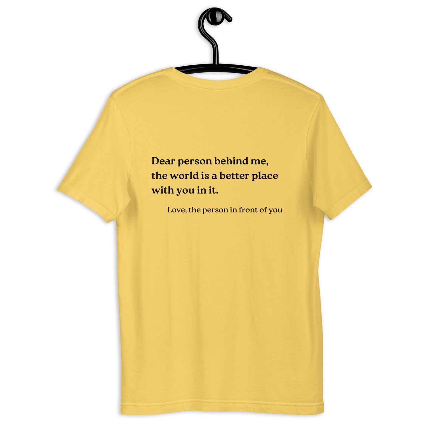 dear person behind me shirt yellow