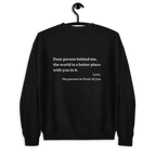 dear person behind me original sweatshirt with you are enough on the front