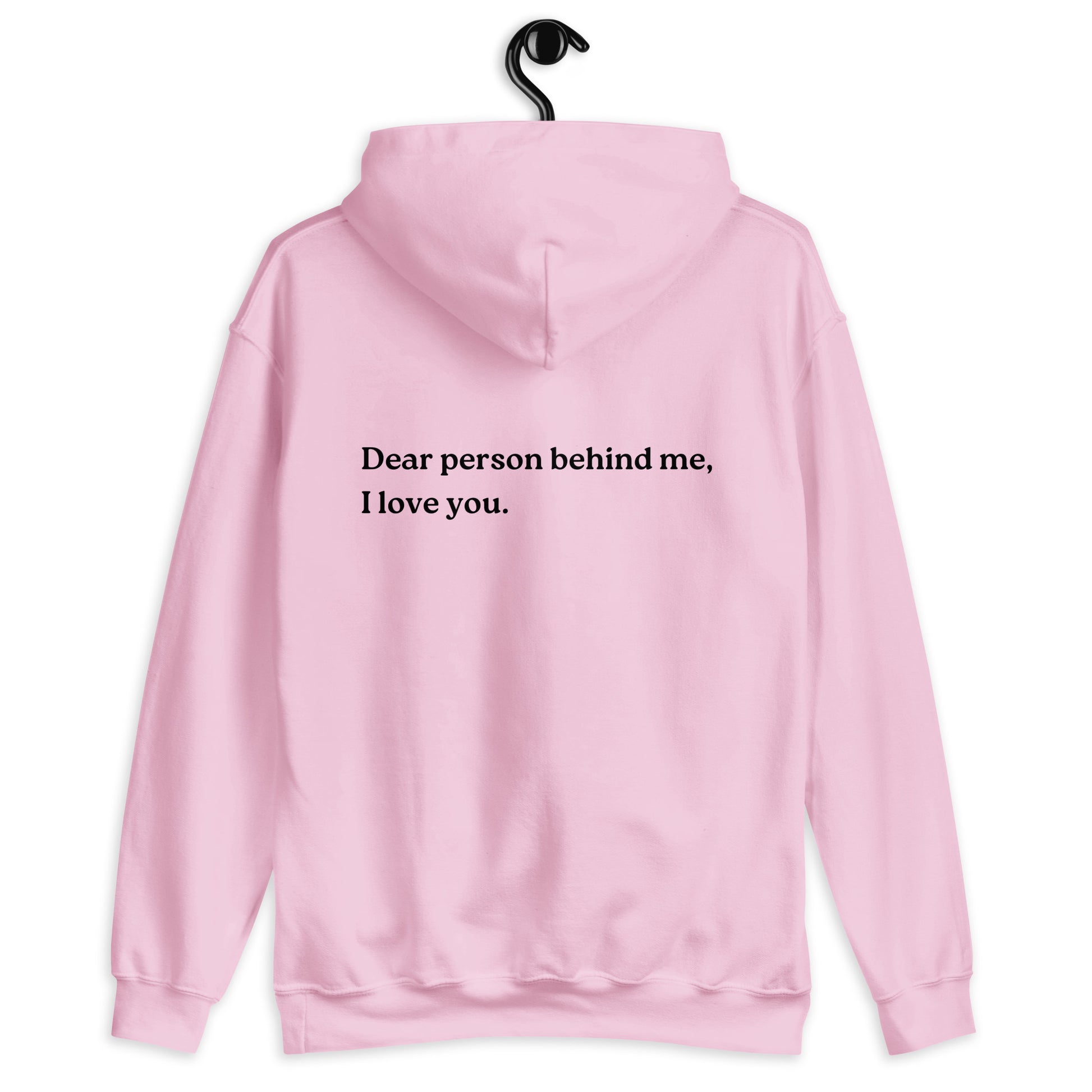 i love you hoodie pink