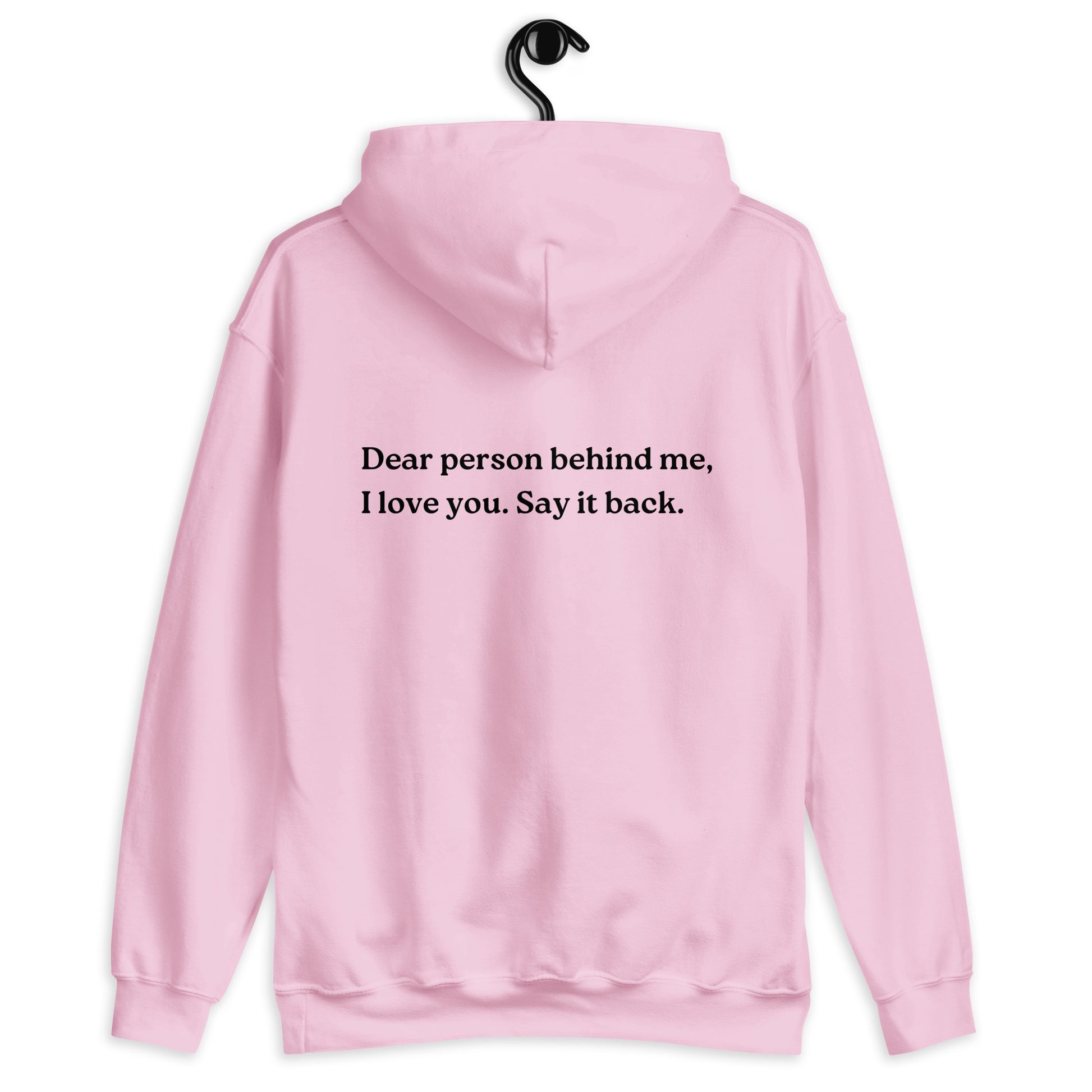 i love you say it back hoodie pink