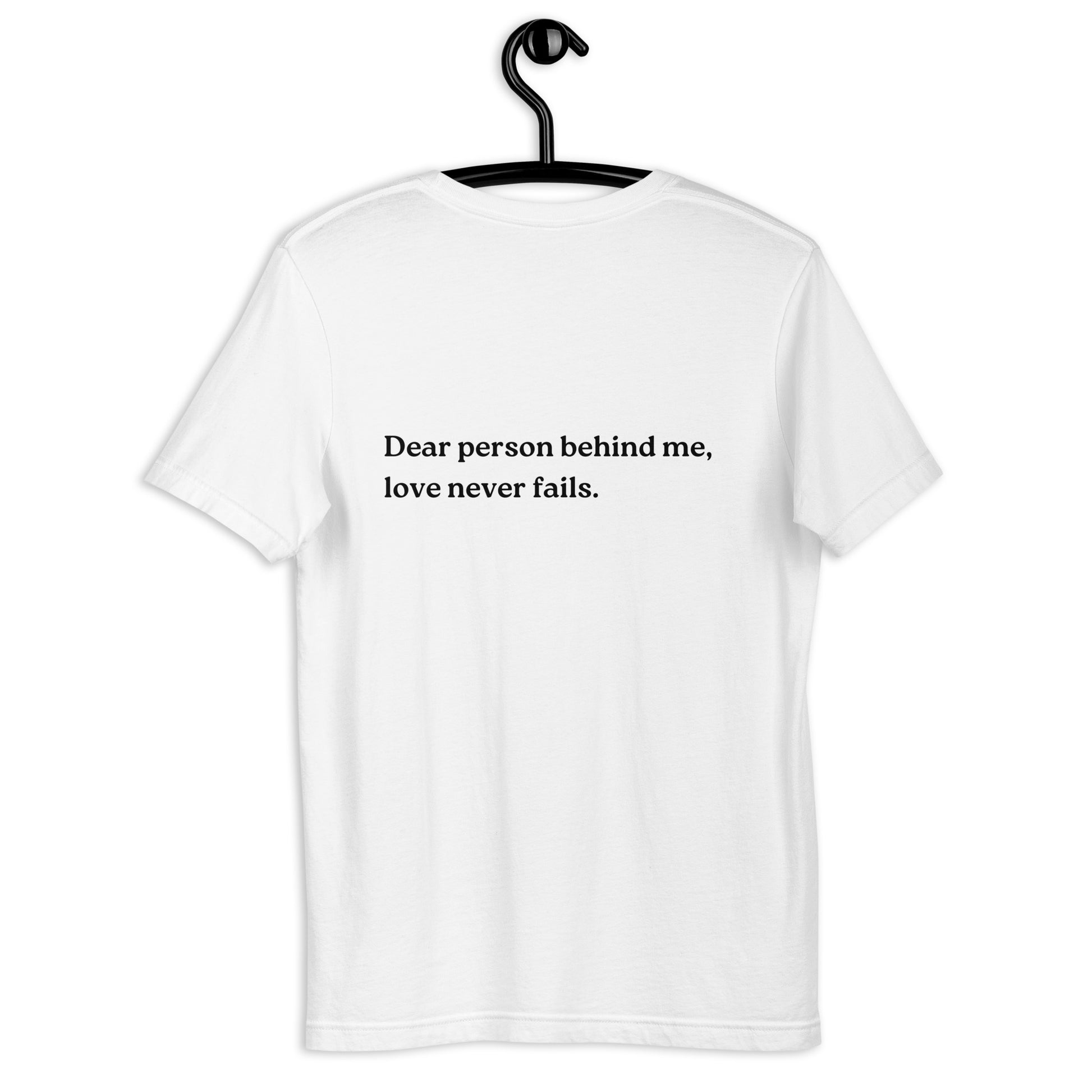 love never fails shirt white