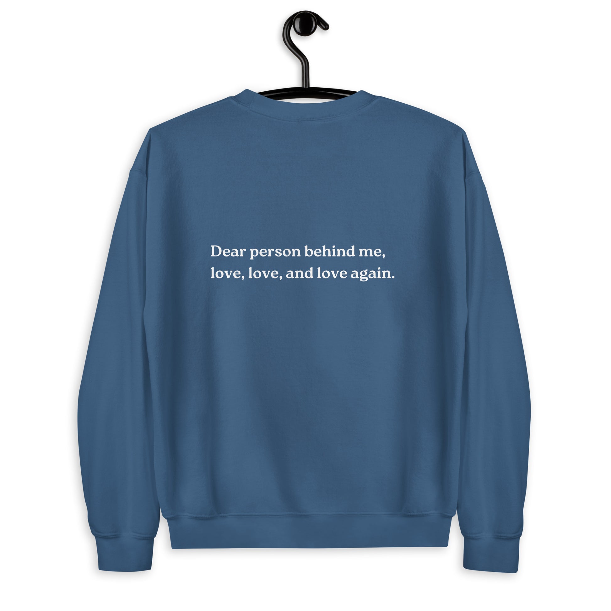 love sweatshirt indigo