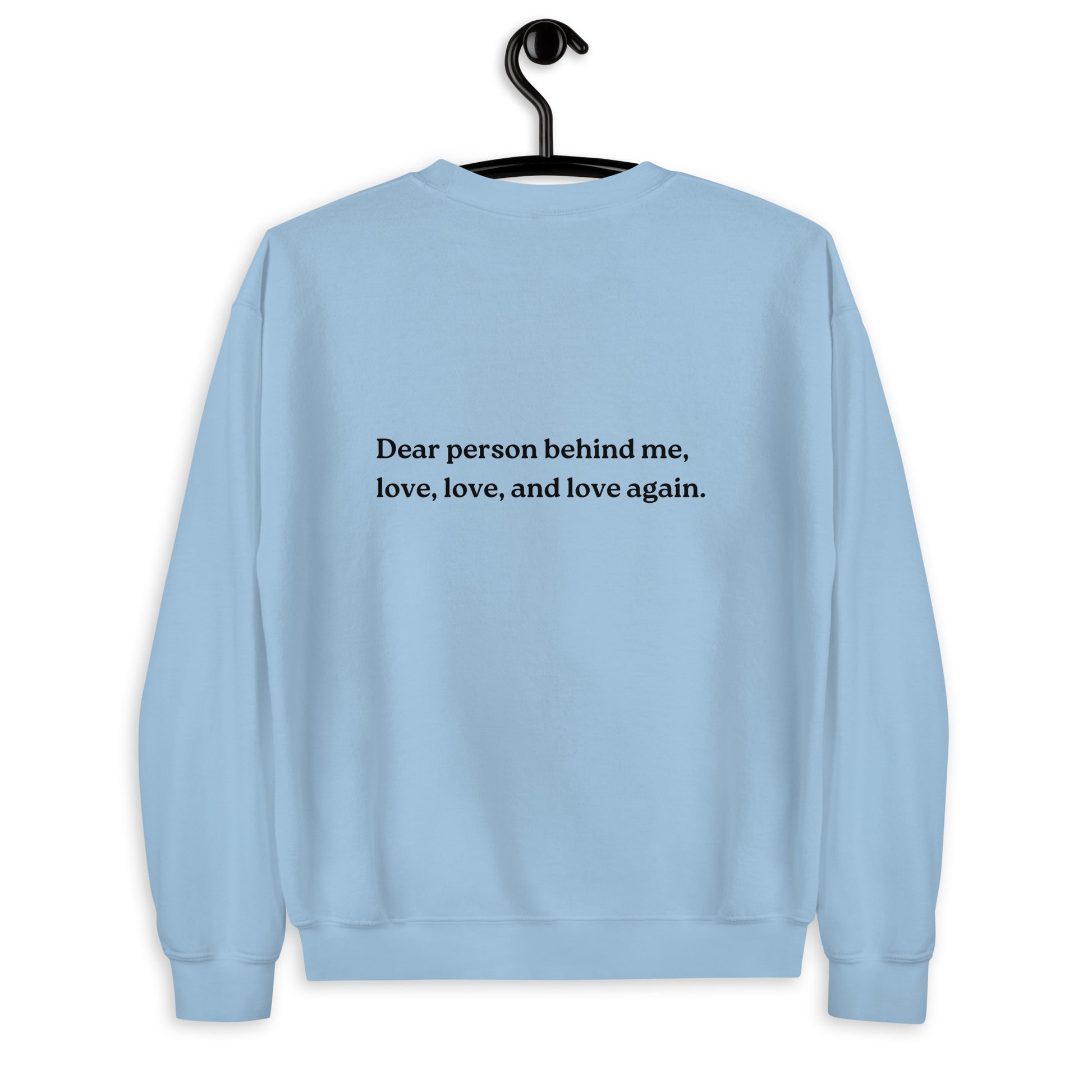 love sweatshirt light blue