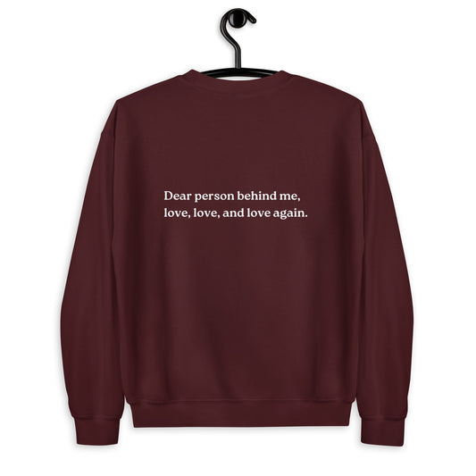 love sweatshirt maroon