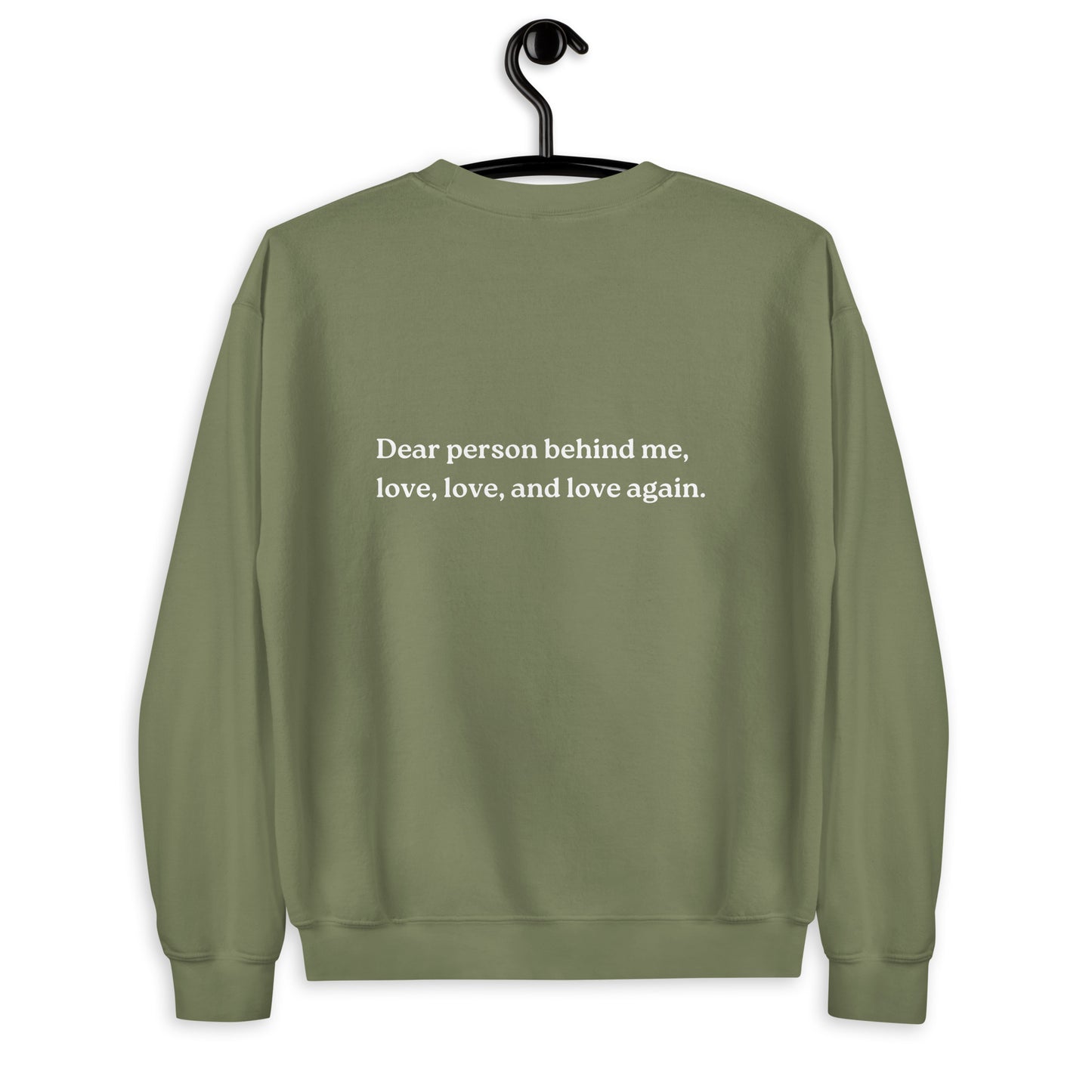 love sweatshirt military green