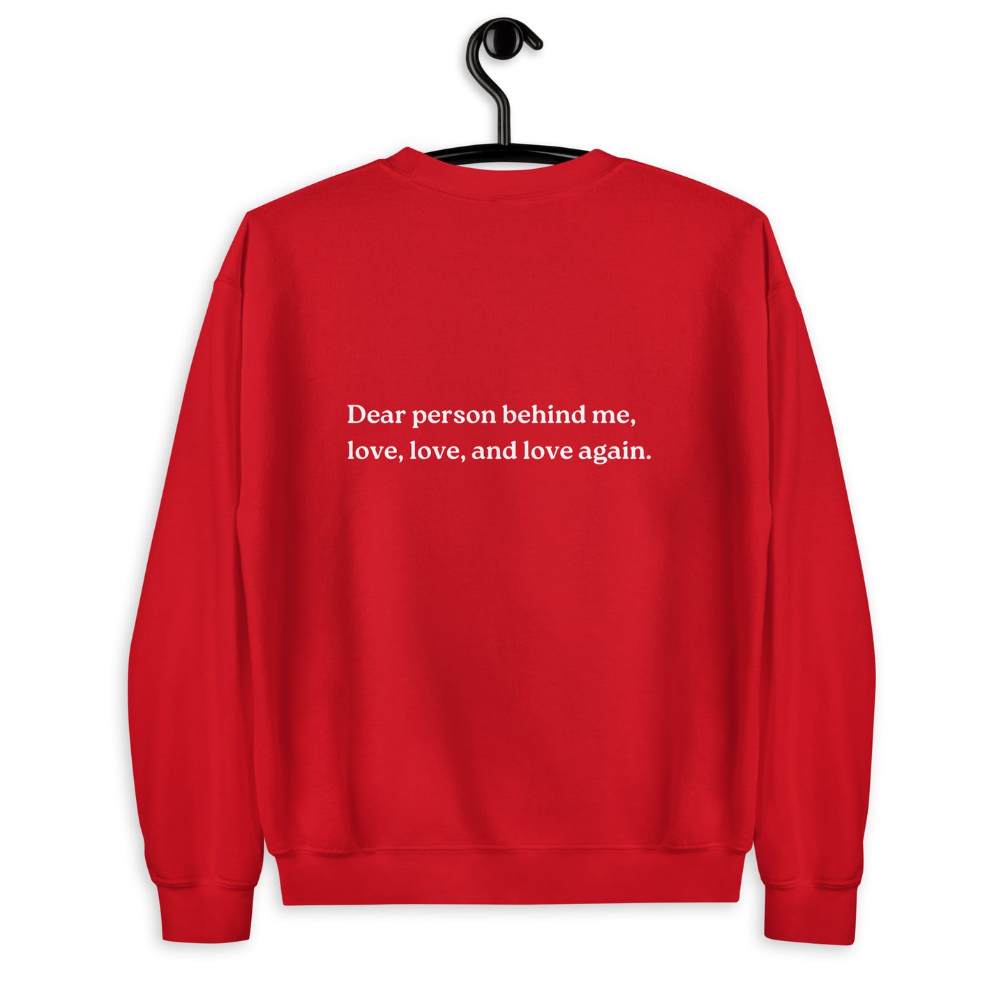 love sweatshirt red