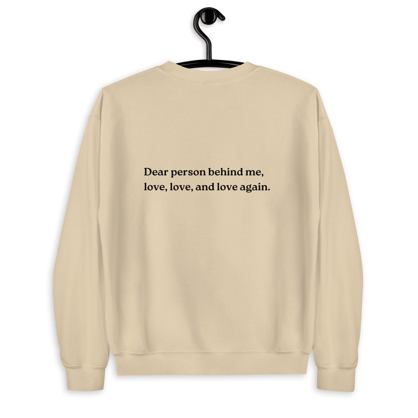 love sweatshirt sand