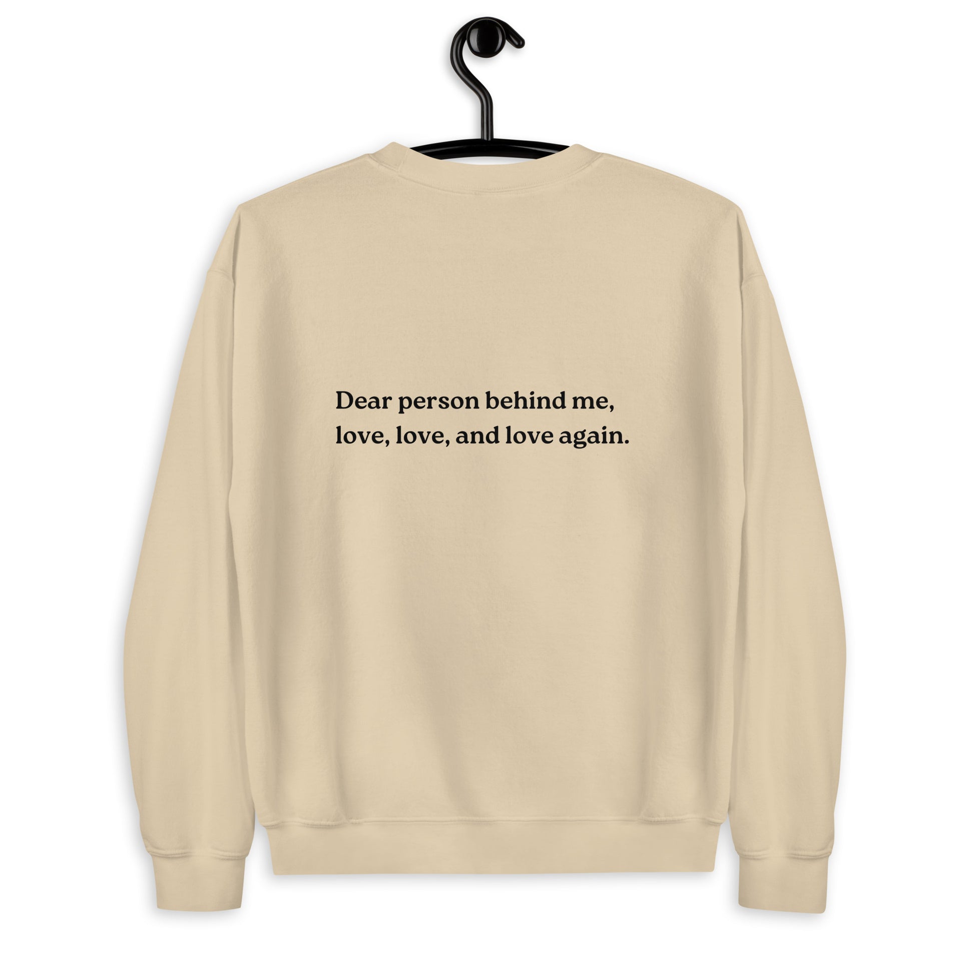 love sweatshirt sand