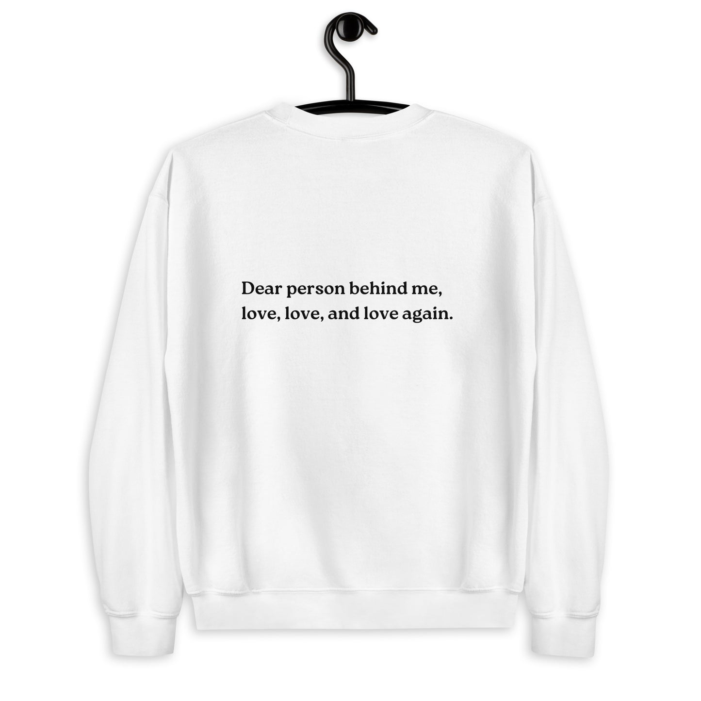 love sweatshirt white