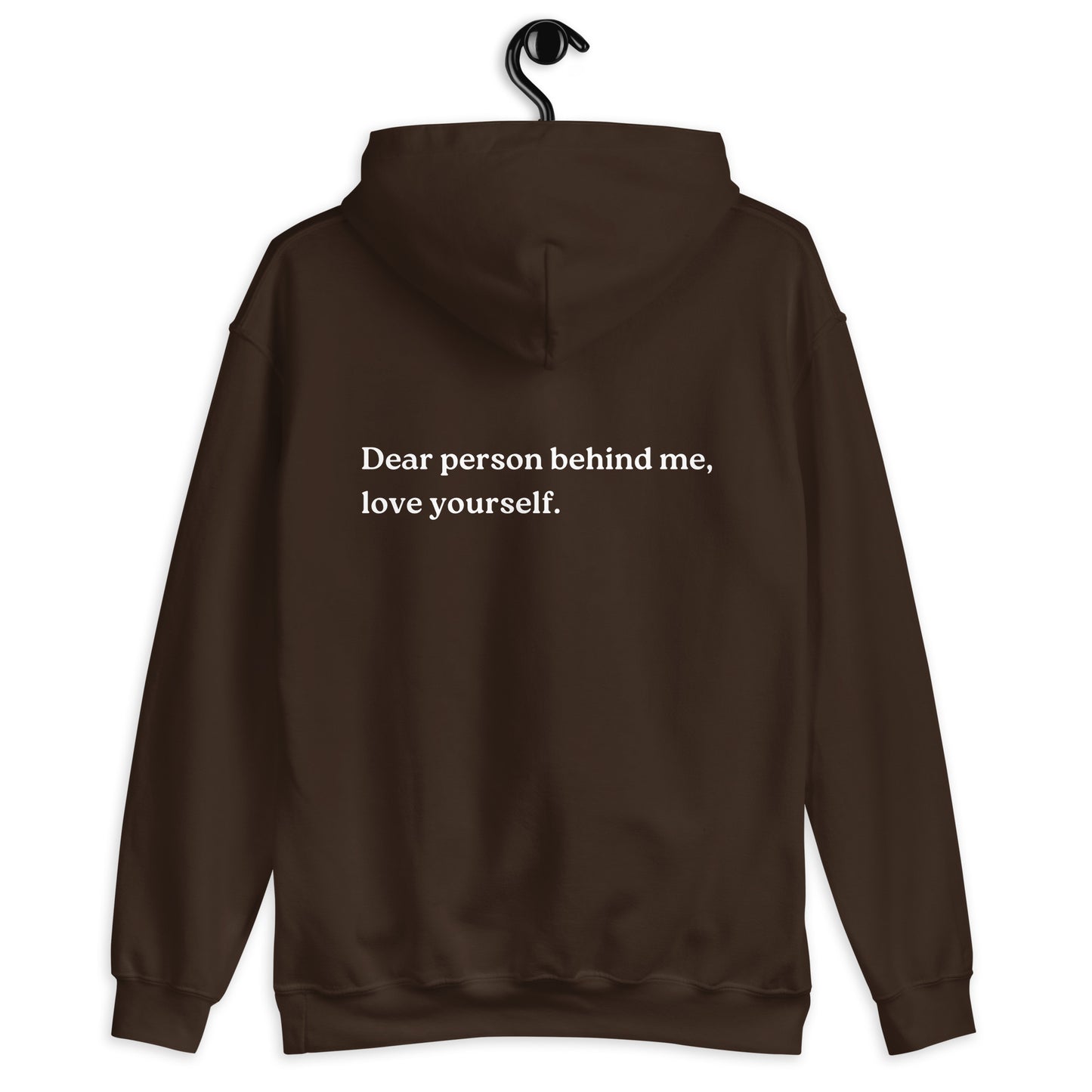 love yourself hoodie chocolate