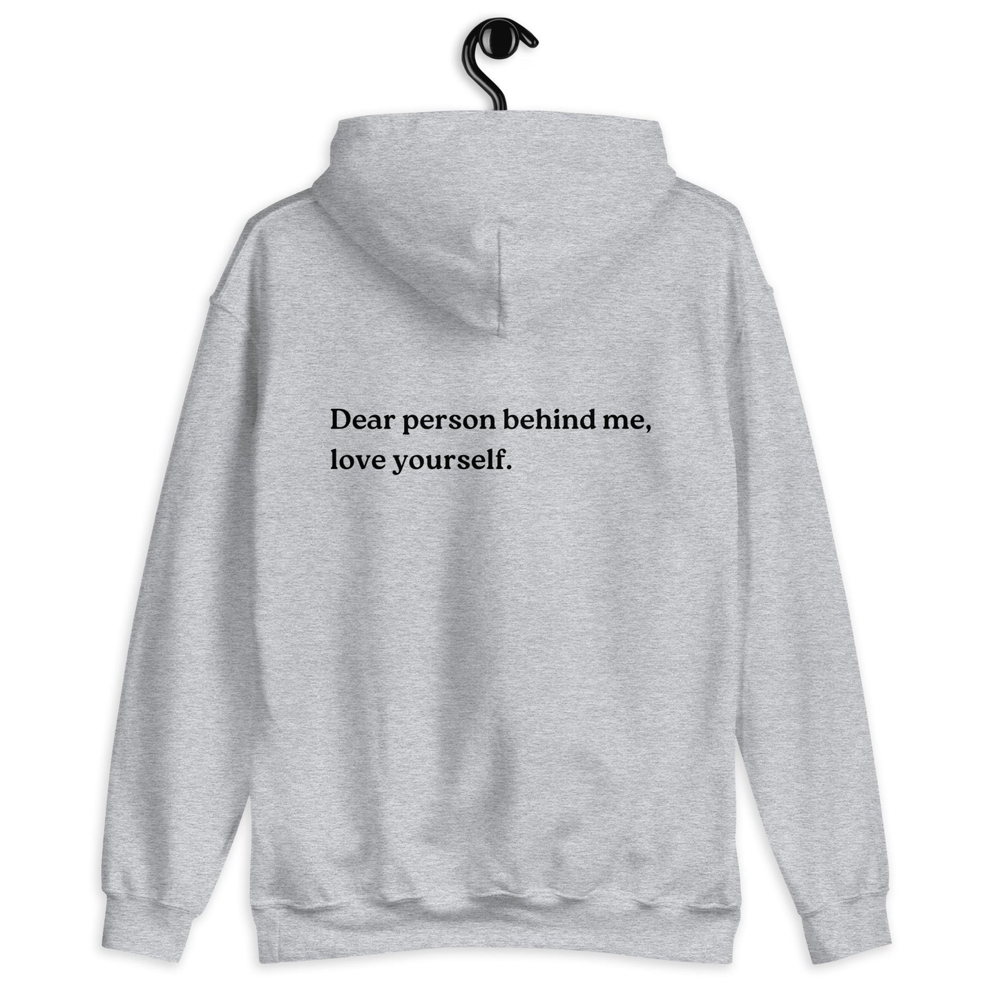 love yourself hoodie grey