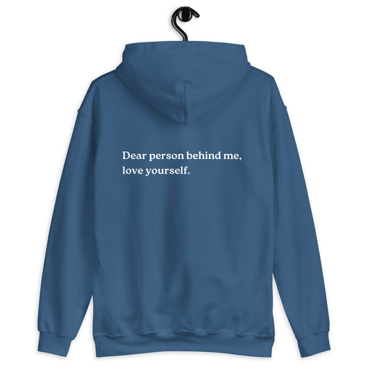 love yourself hoodie indigo