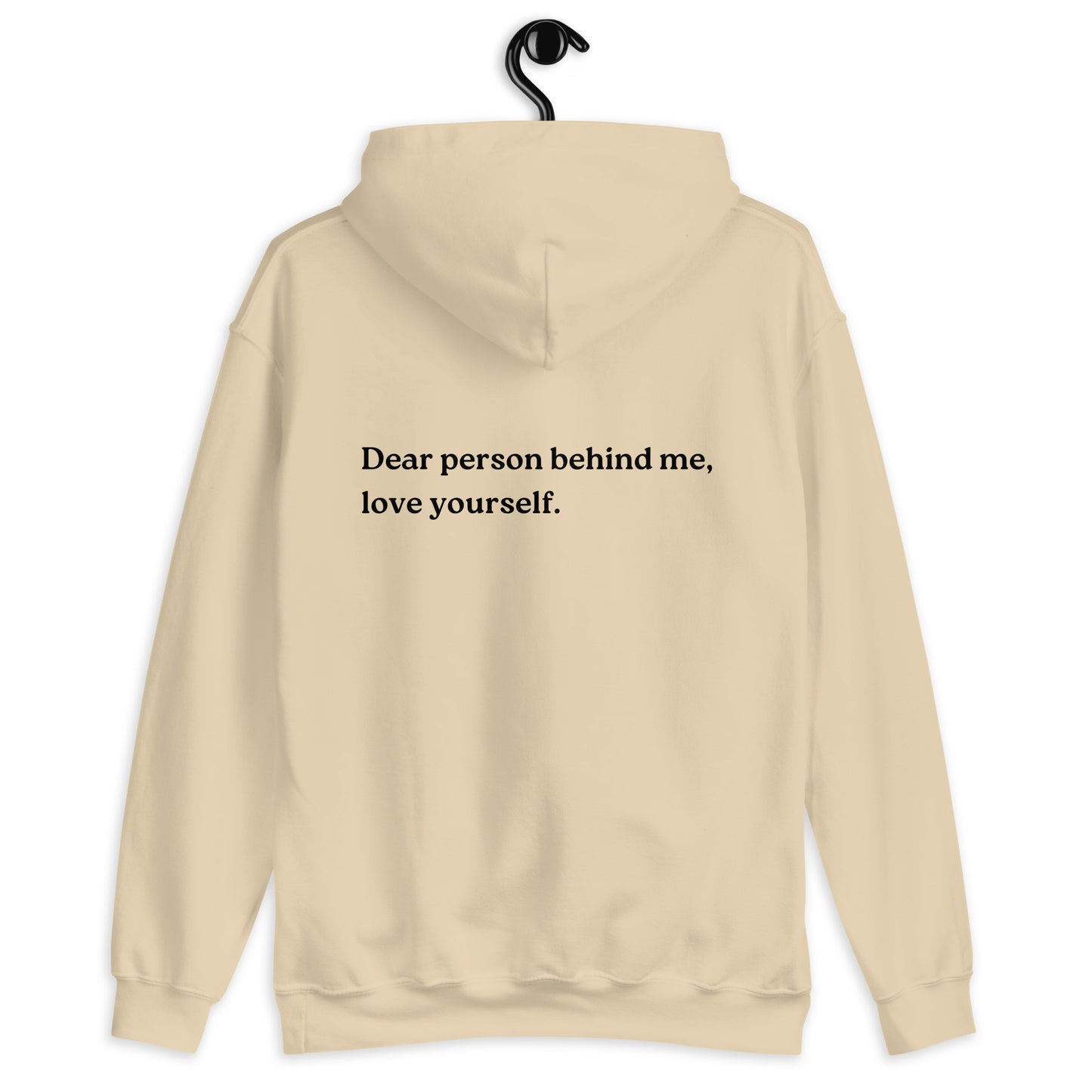 love yourself hoodie sand