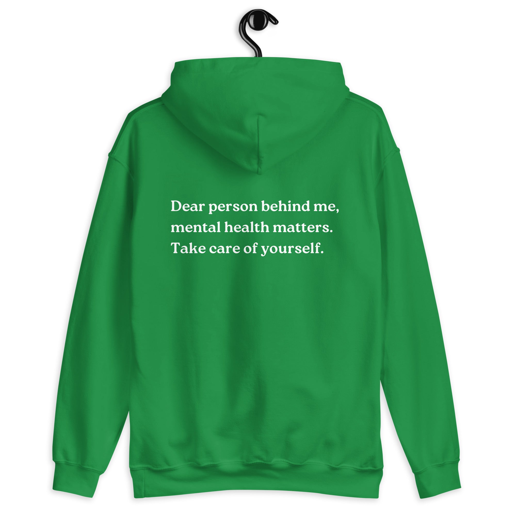 mental health matters green hoodie