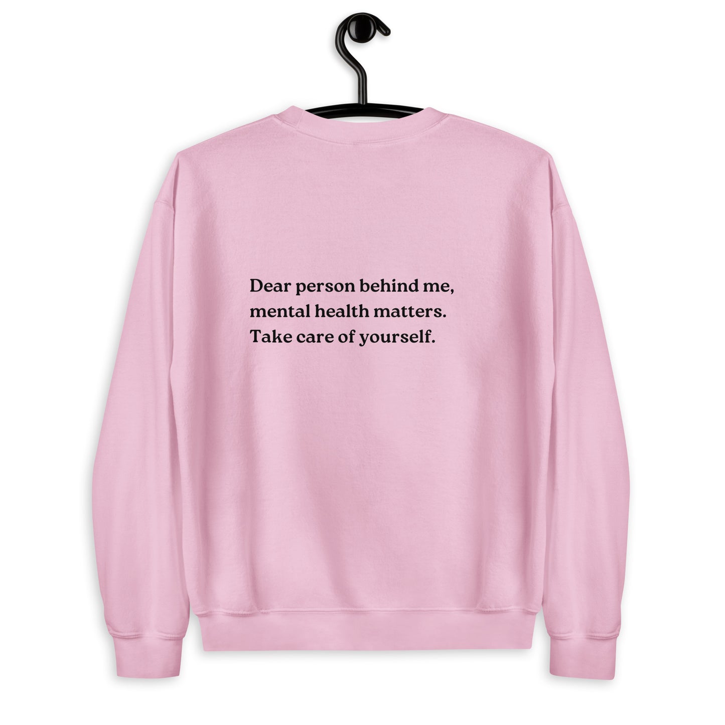 mental health matters pink sweatshirt