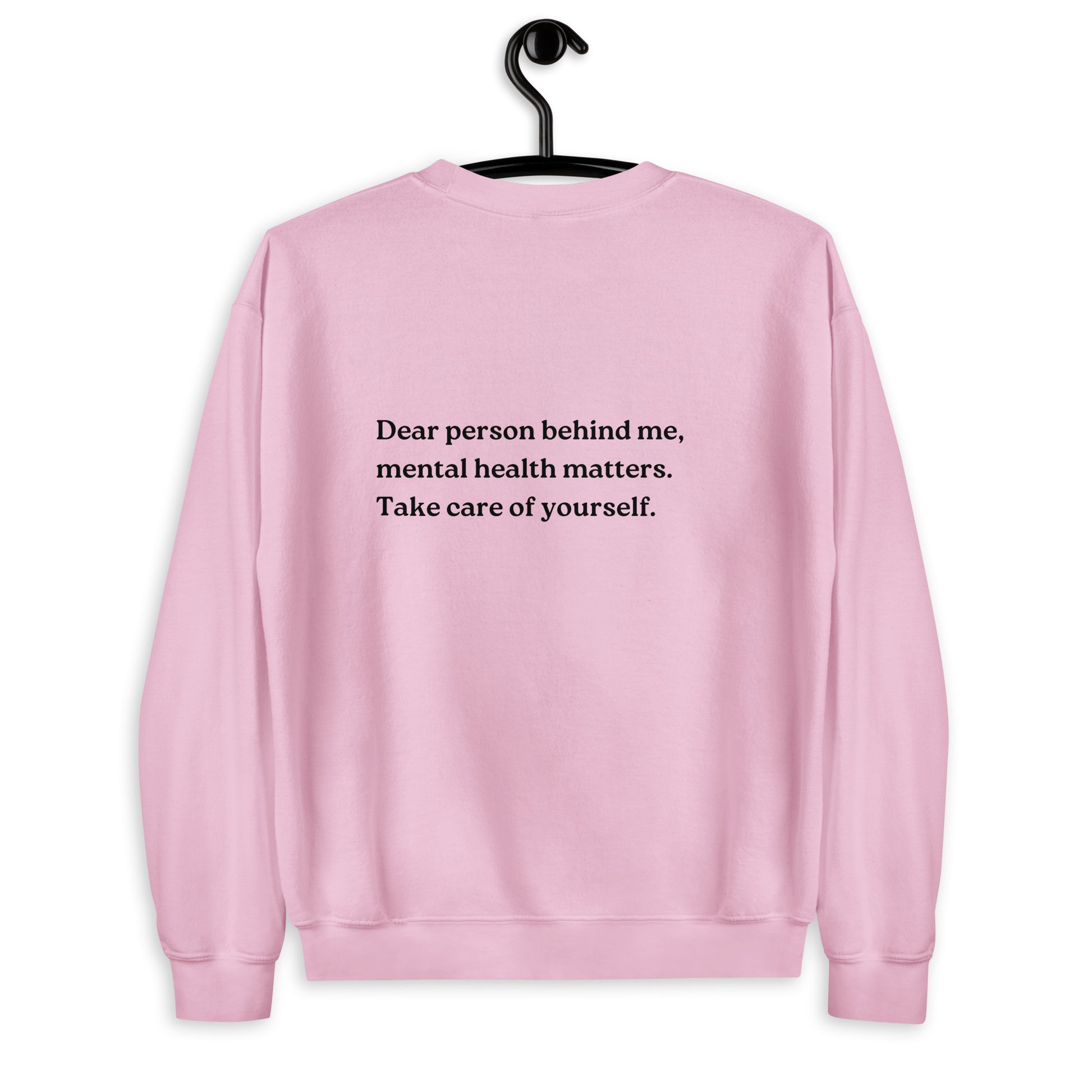 mental health matters pink sweatshirt