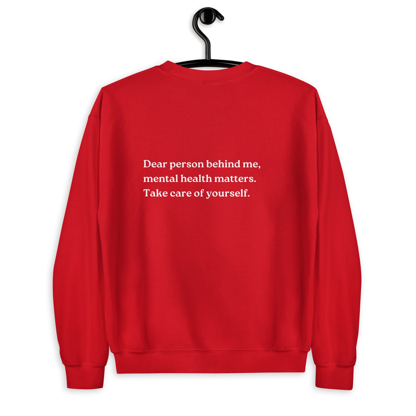 mental health matters red sweatshirt