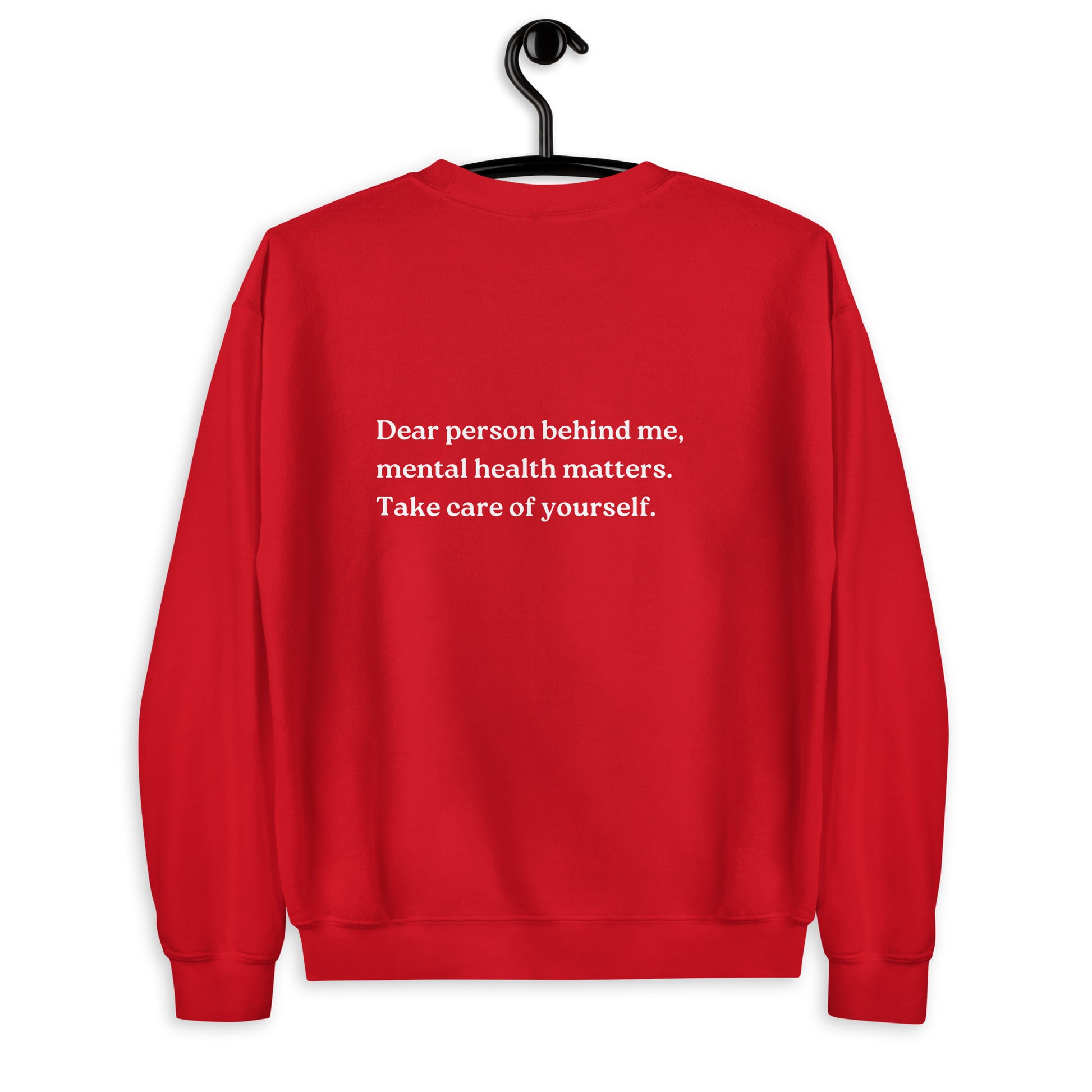 mental health matters red sweatshirt