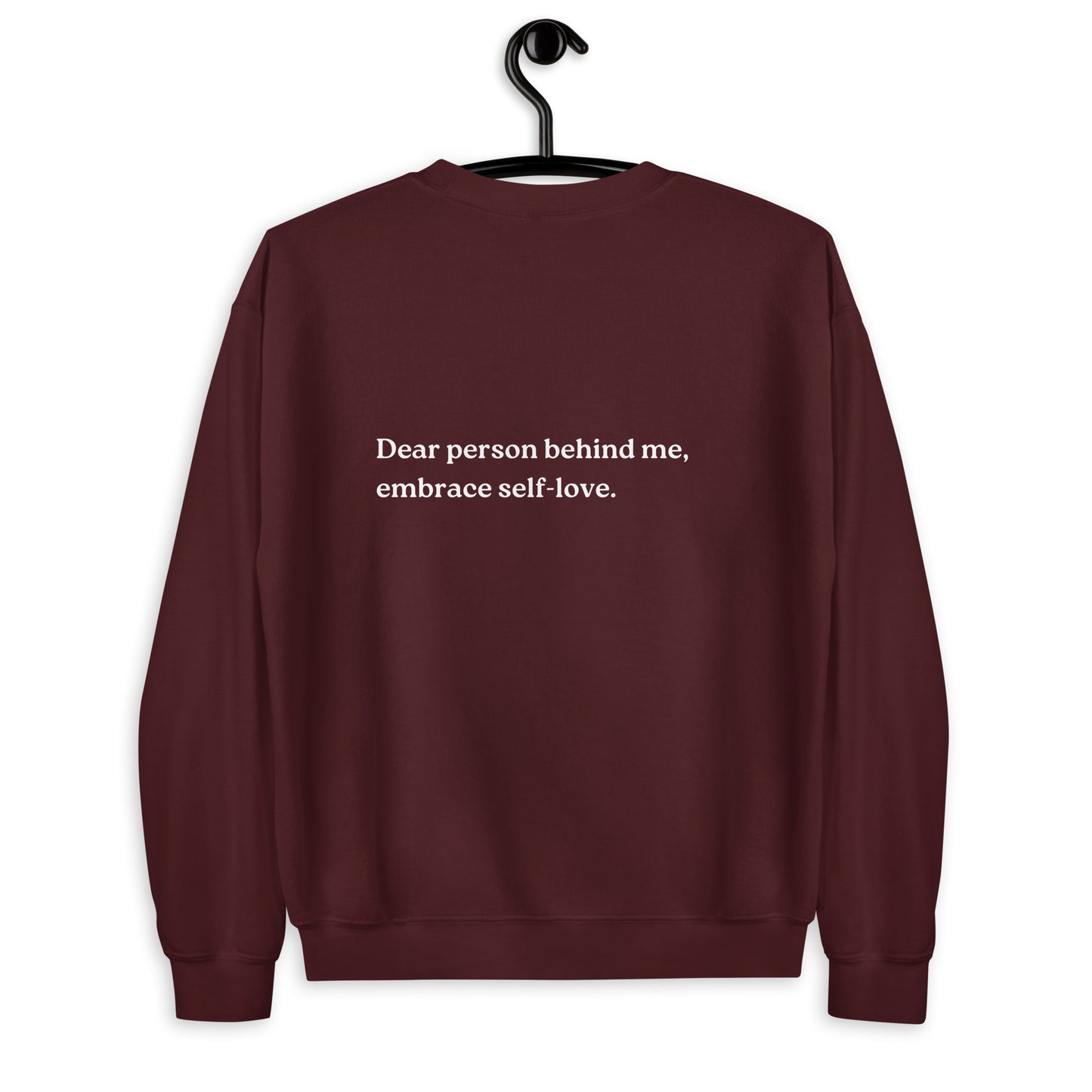 self love sweatshirt maroon