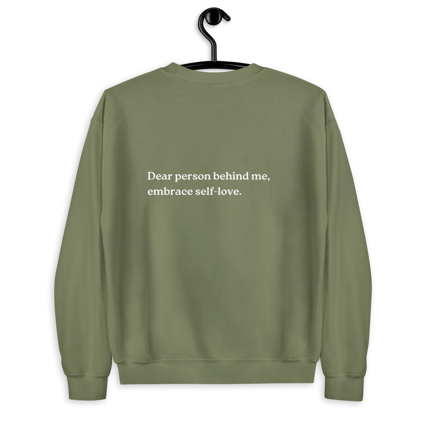 self love sweatshirt military green