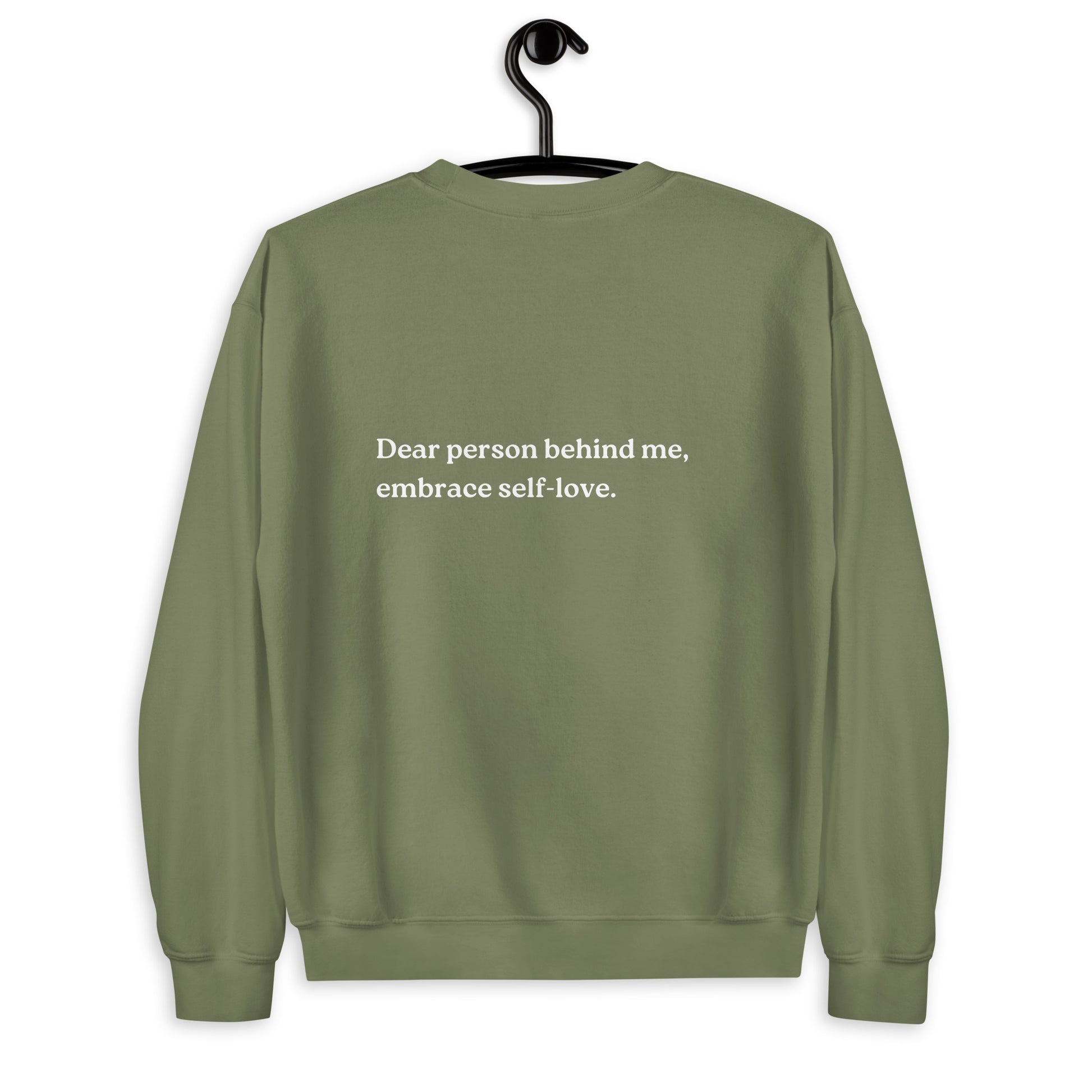 self love sweatshirt military green