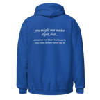 someone out there looks up to you blue hoodie