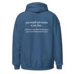someone out there looks up to you indigo blue hoodie