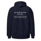someone out there looks up to you navy hoodie