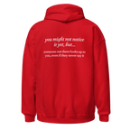 someone out there looks up to you red hoodie