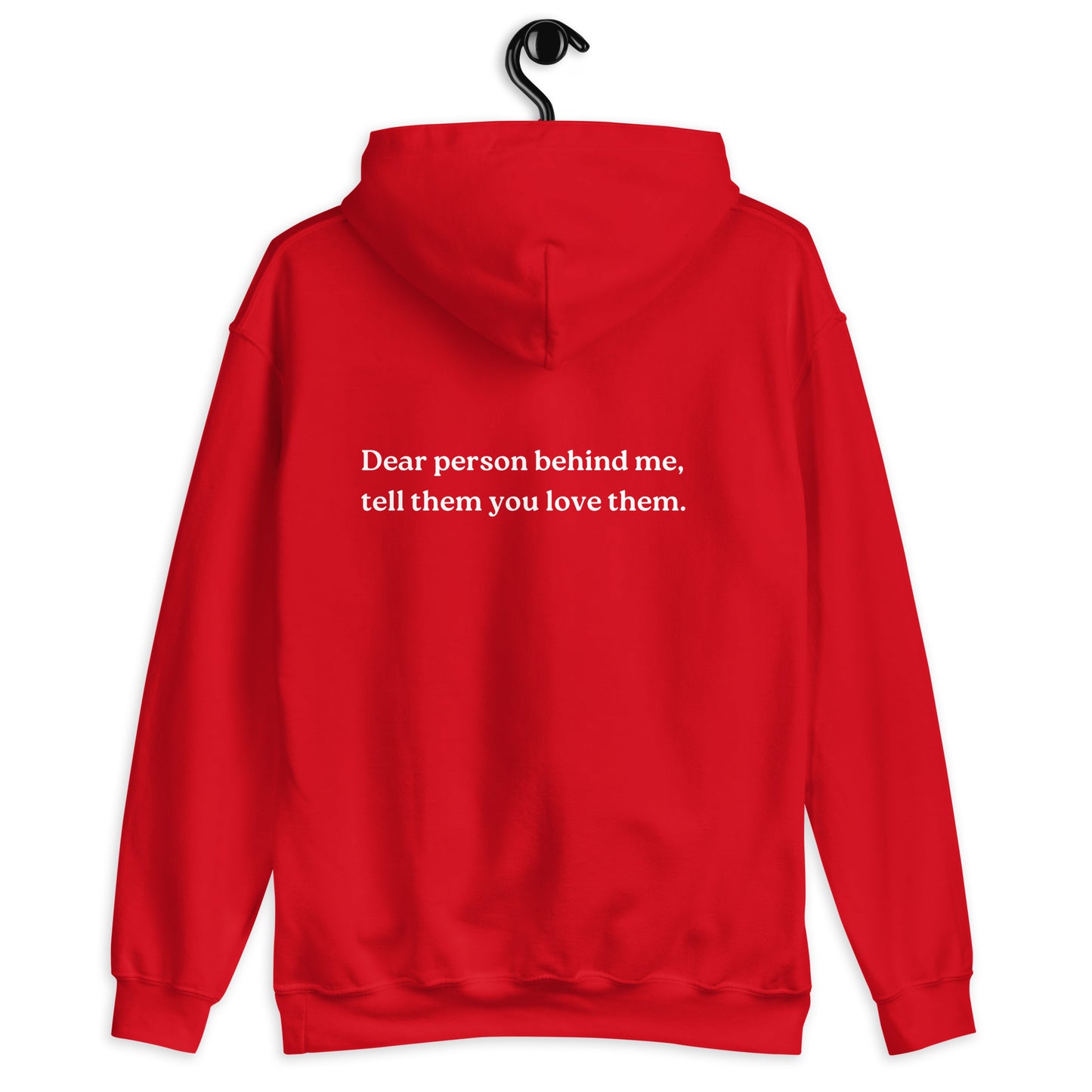 tell them you love them hoodie red