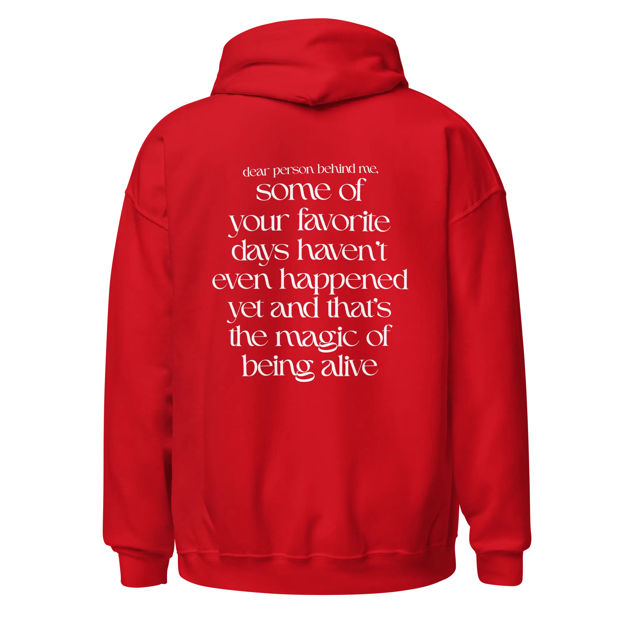 magic of being alive red hoodie