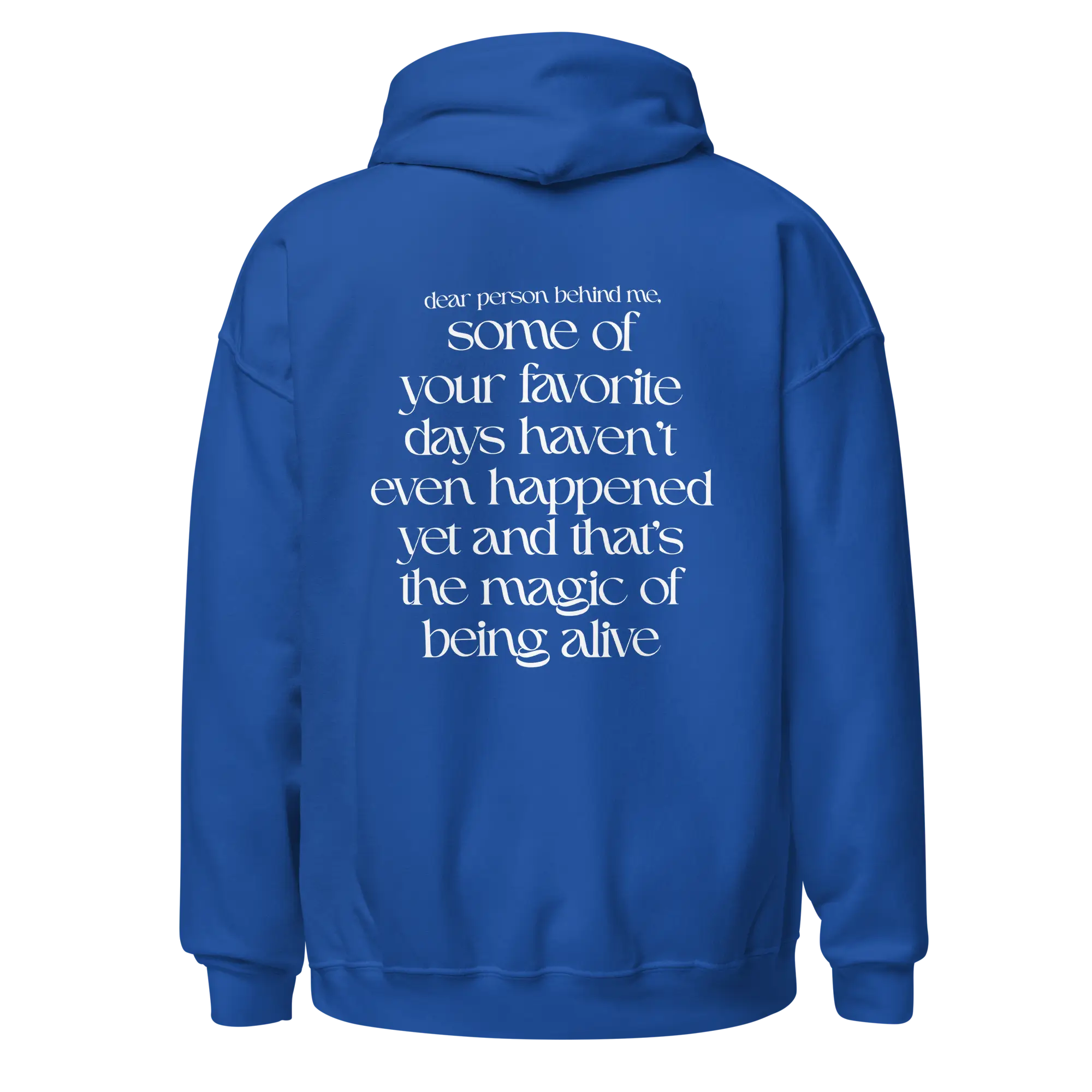 magic of being alive roayl blue hoodie