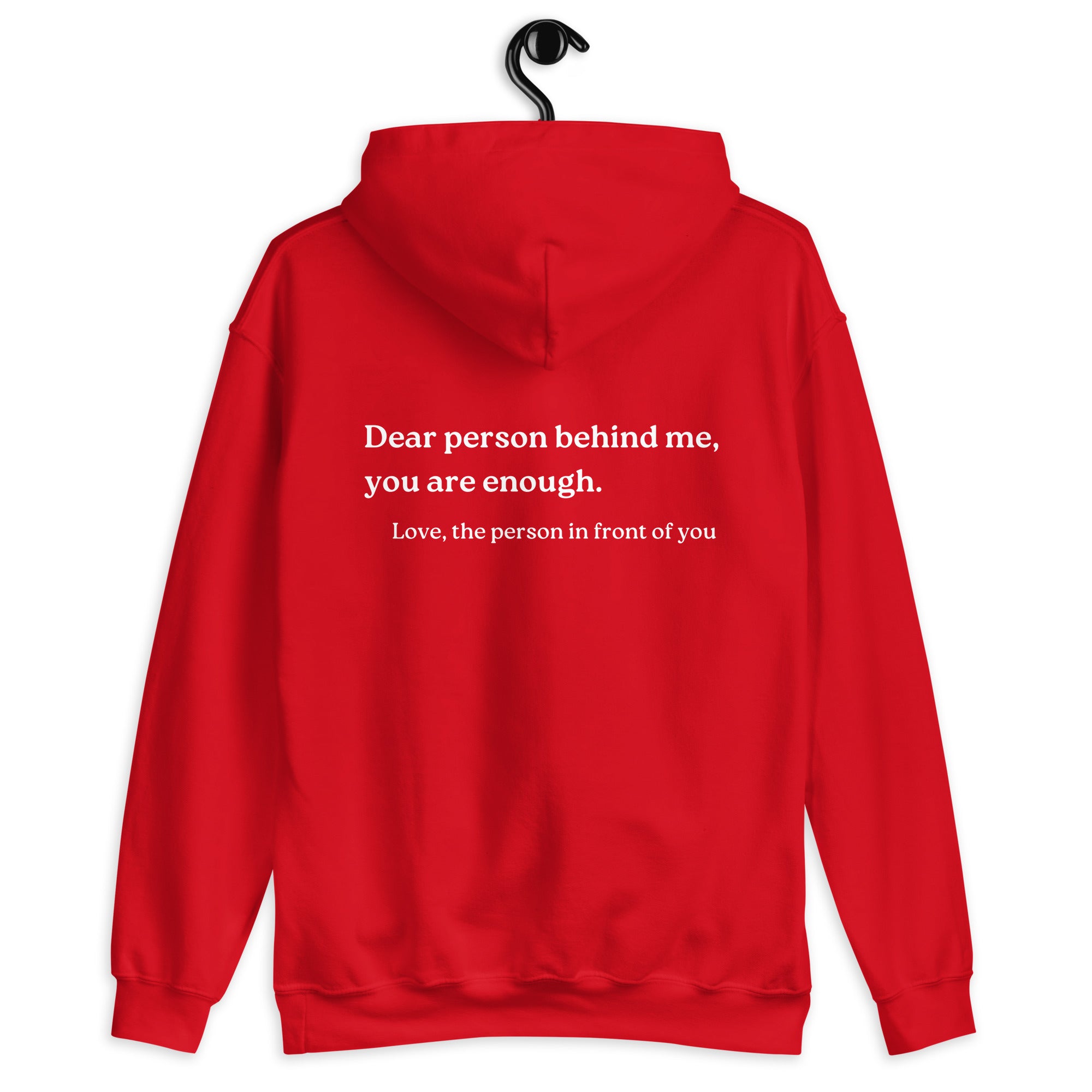 you are enough hoodie red