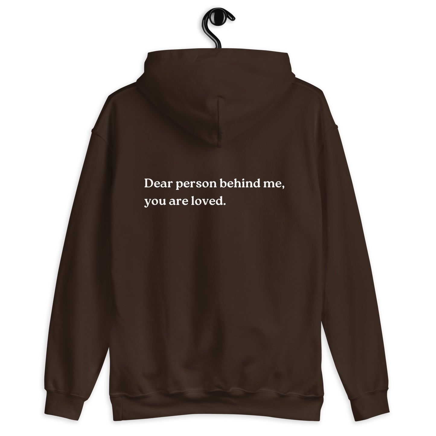 you are loved hoodie chocolate