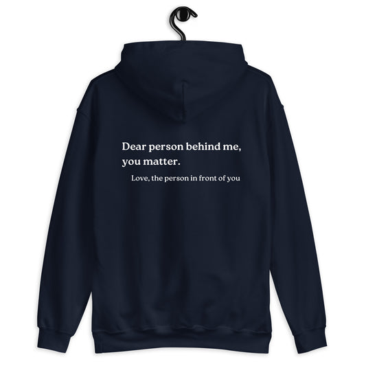 you matter hoodie navy