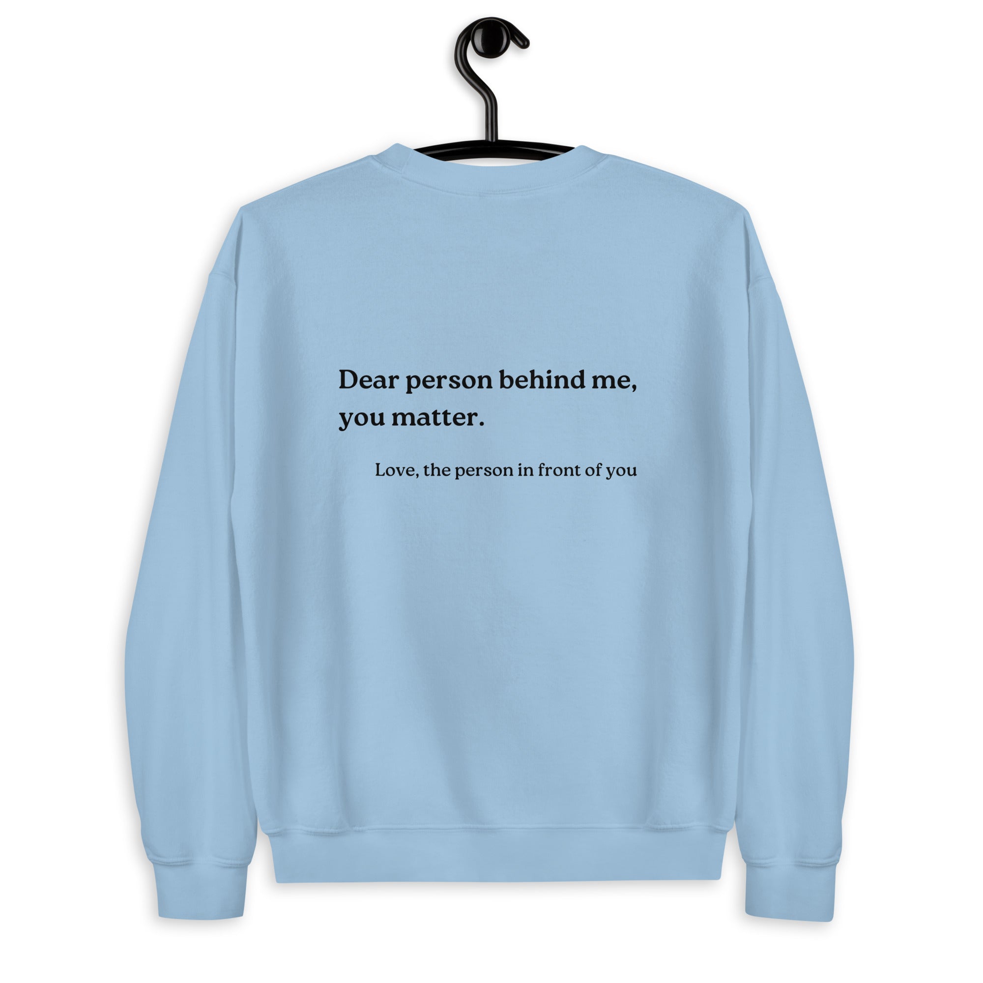 you matter sweatshirt light blue