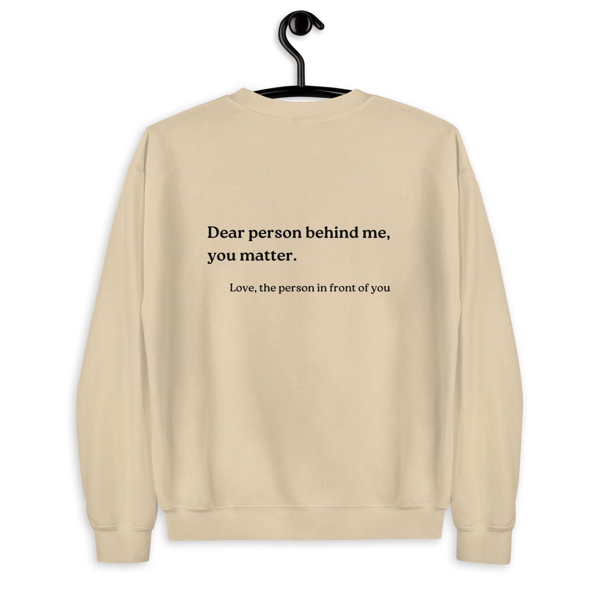 you matter sweatshirt sand